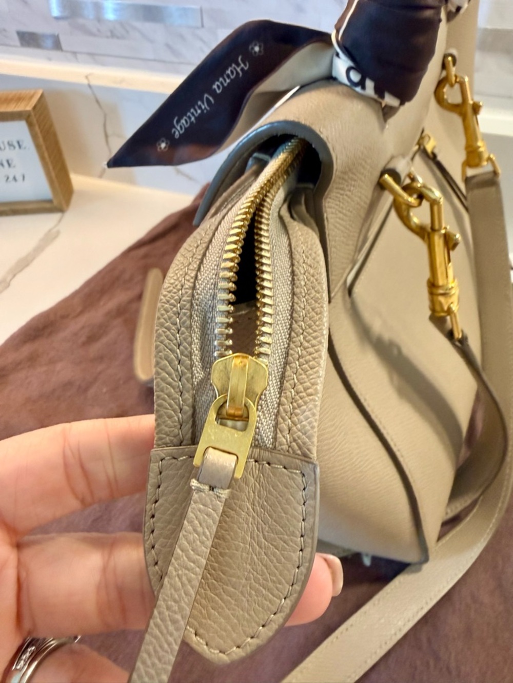 Celine Mini Belt Bag – Taupe Grey Grained Calfskin - Picture 14 of 16